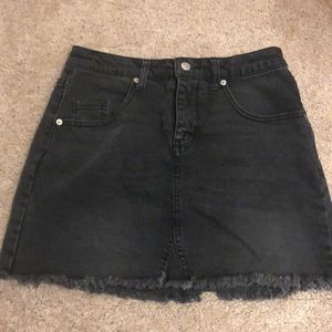 dark grey/faded black jean skirt